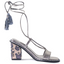 Serena Blue Strap Heel