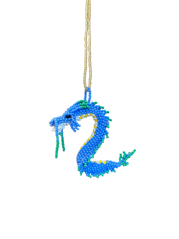 Collar Dragón Azul/Verde